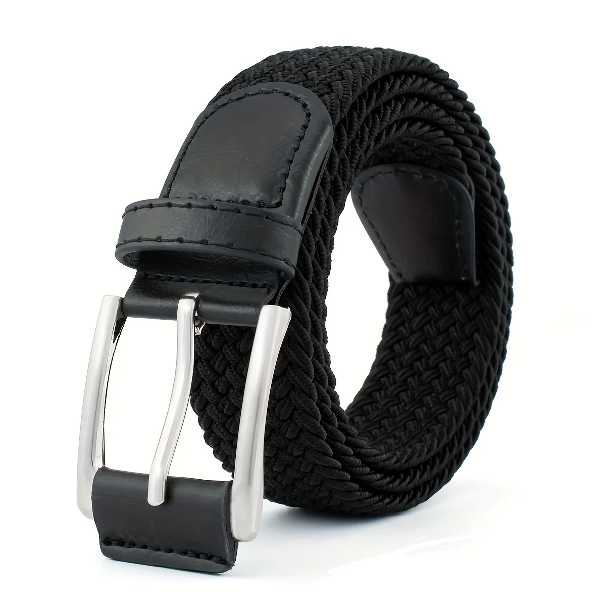 Vintage Braided Design Casual Outdoor Nylon Canvas Belt with Zinc Alloy Buckle Breathable Adjustable Waistband for Men Women