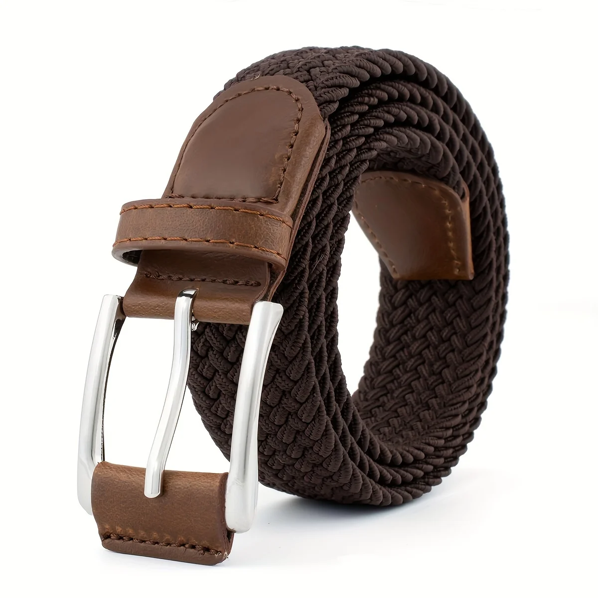 Vintage Braided Design Casual Outdoor Nylon Canvas Belt with Zinc Alloy Buckle Breathable Adjustable Waistband for Men Women