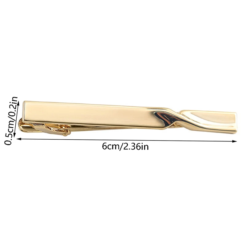 1Pcs Fashion Tie Clip for Men Copper Simple Bar Clasp Practical Mens Classic Tie Clips Clamp Pin Jewelry Necktie Wedding Gift