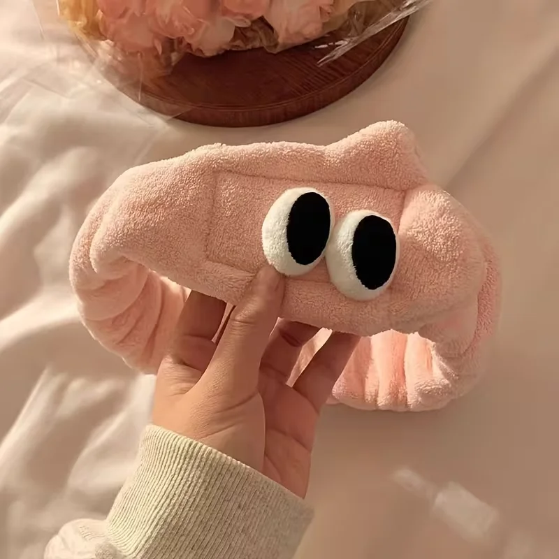 A Cute Cartoon Eye Hair Band for Women, Adjustable, Suitable for Washing the Face and Applying Makeup as a Hair Accessory