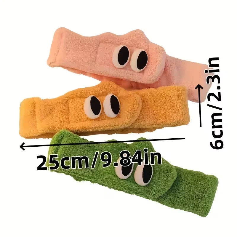 A Cute Cartoon Eye Hair Band for Women, Adjustable, Suitable for Washing the Face and Applying Makeup as a Hair Accessory