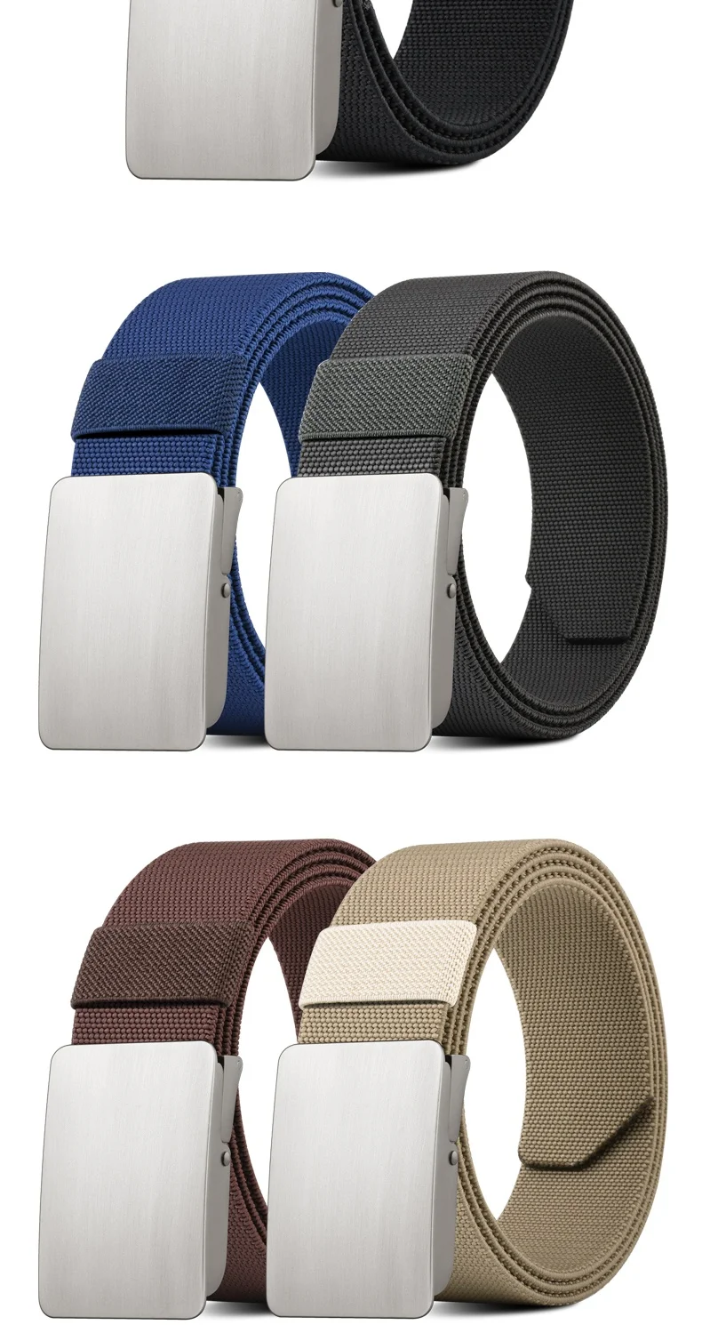 Youth Unisex Elastic Belt with Loosening, Breathable Woven Design, No-Drill Denim Pants Belt