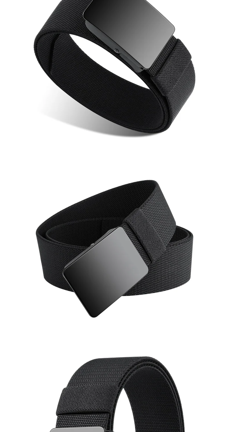Youth Unisex Elastic Belt with Loosening, Breathable Woven Design, No-Drill Denim Pants Belt