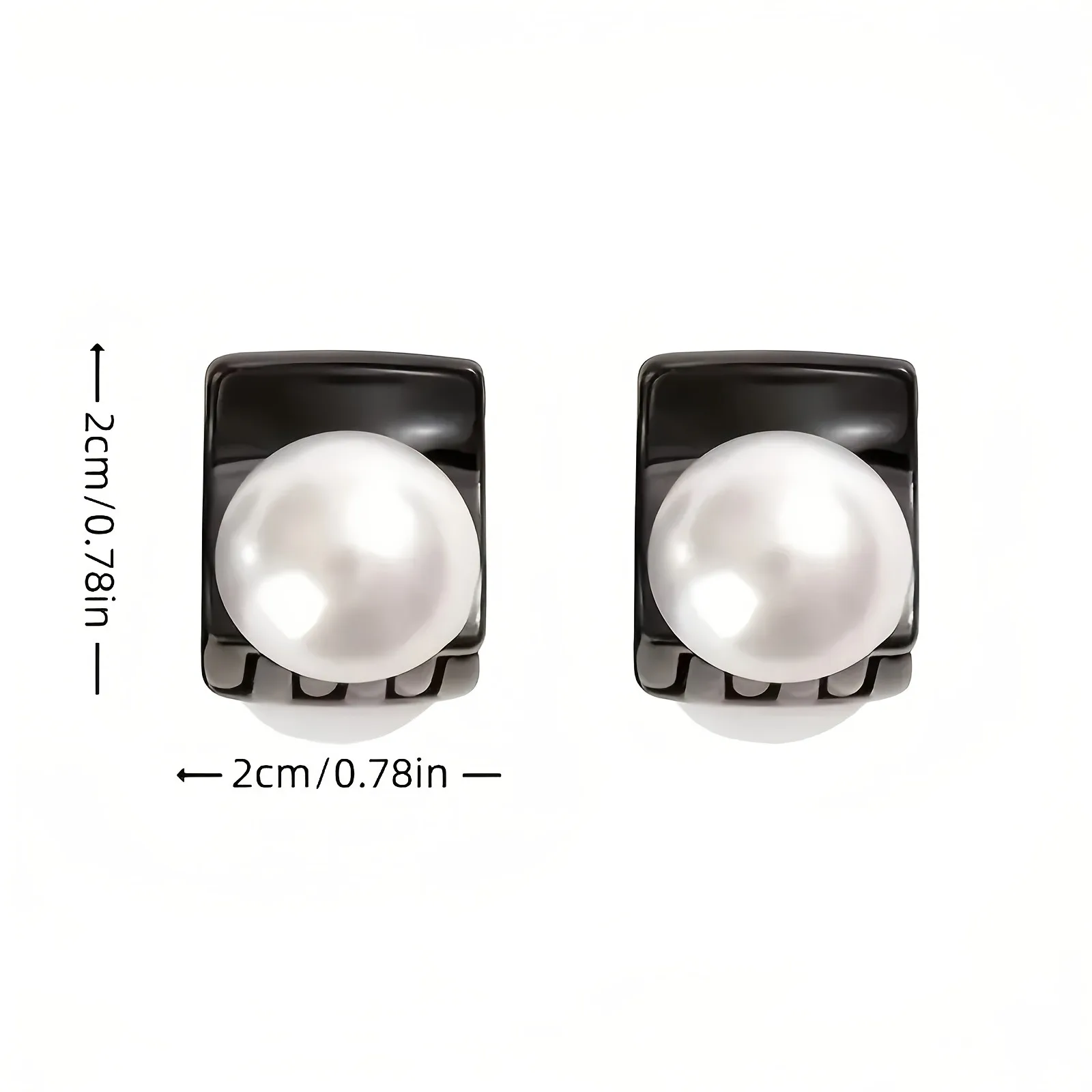 2pcs Pearl Decoration Small Hair Grab Large Pearl Black Base Mini Grab Clip Compatible Broken Elegant Versatile For Tidying Up