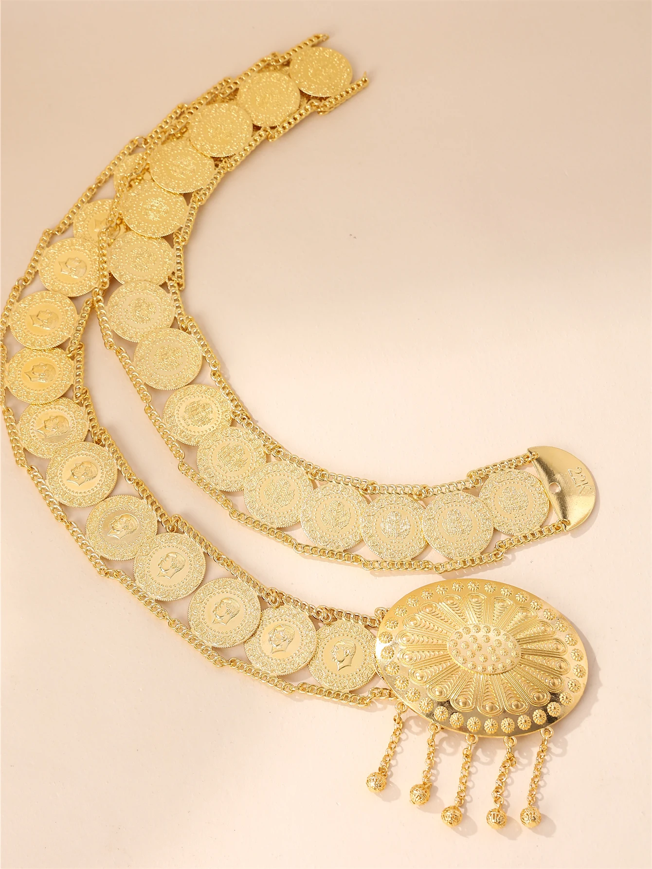 Arab Women's Belt Palace Vintage Style Adjustable Coin Chain Bridal Party Festival Gift