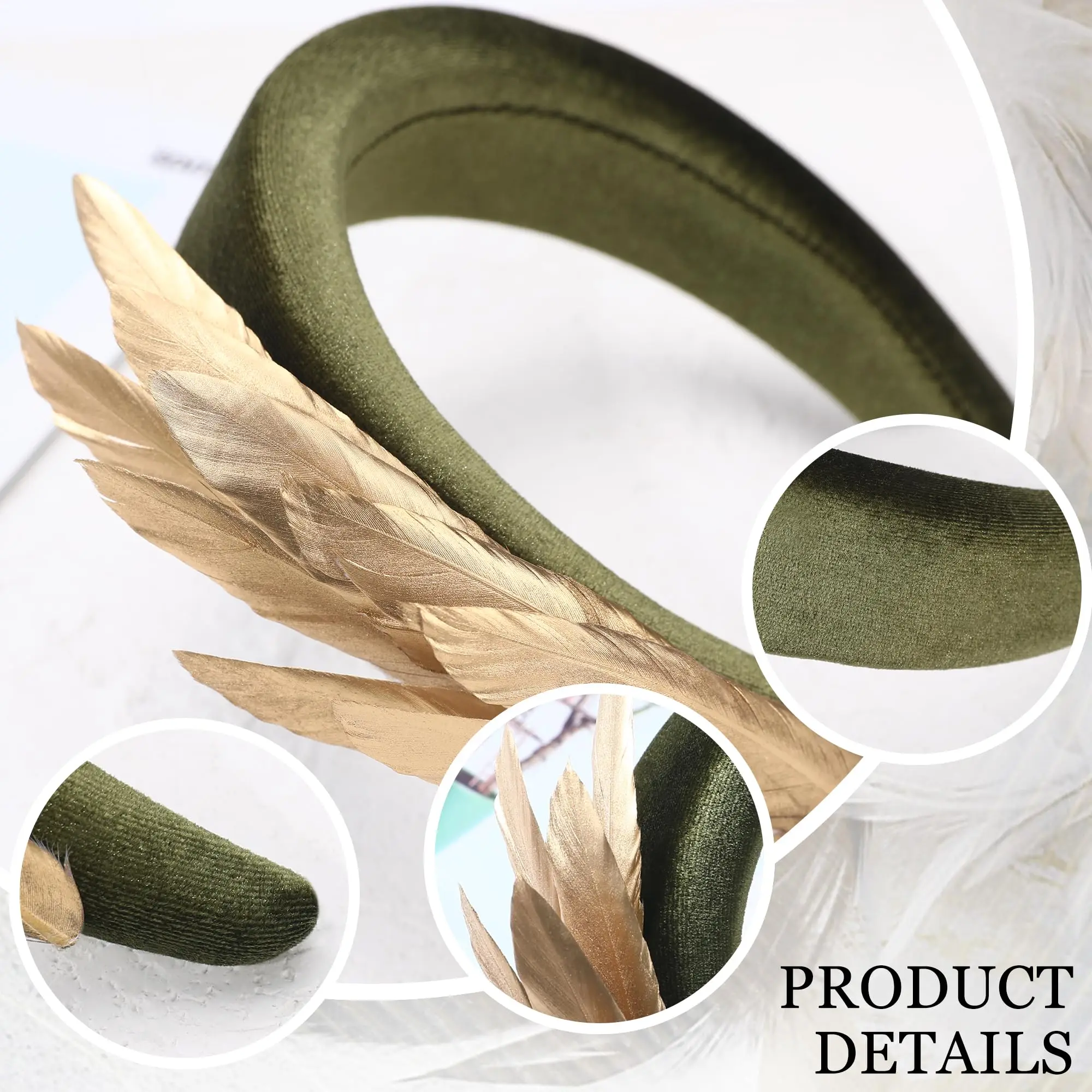 Charming Fascinators Feather 1920s Headband Kentucky Derby Headband Wedding Bride Cocktail Tea Party Headwear For Women Girl