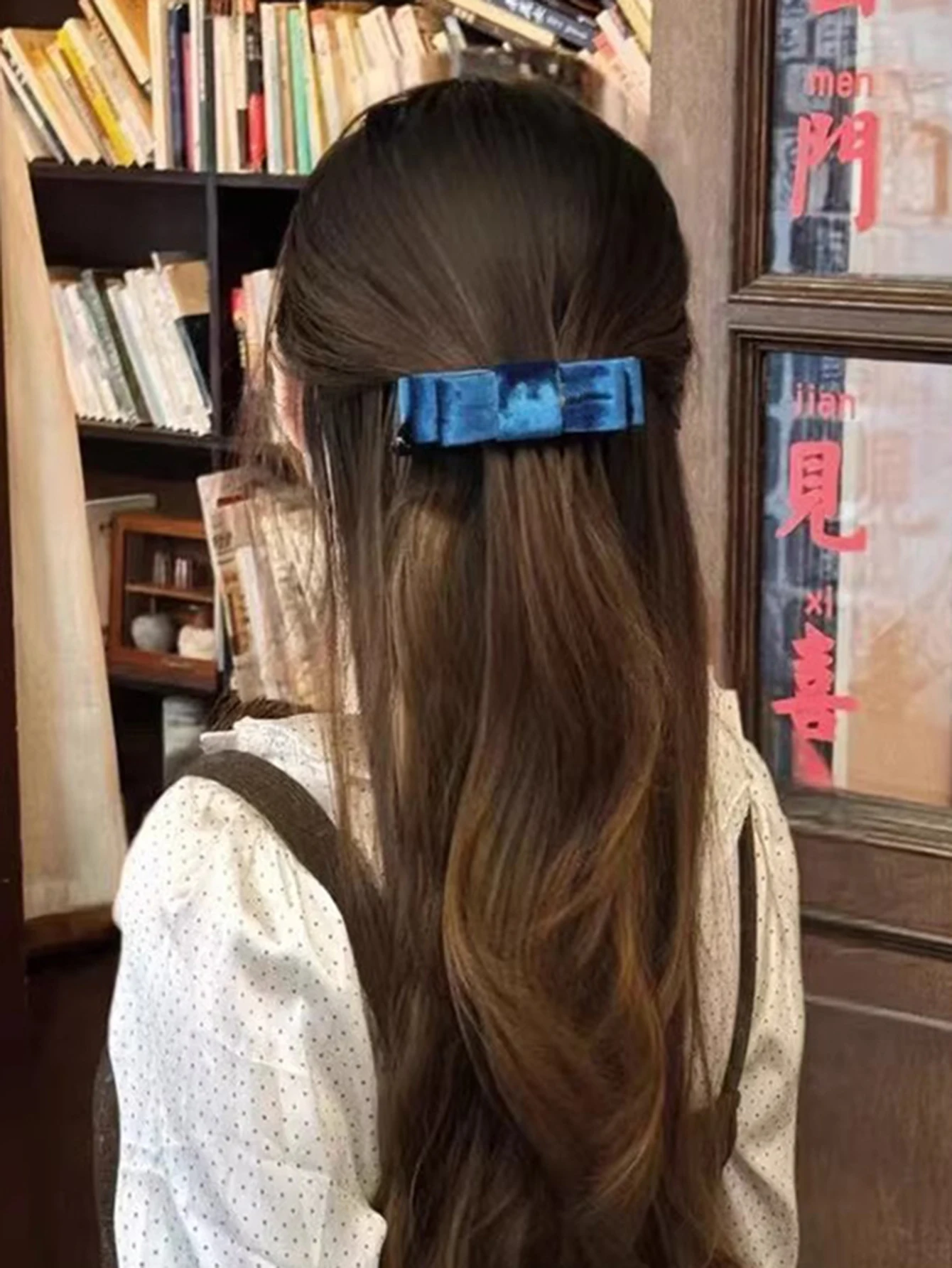 Lystrfac Fashion Velvet Hair Bow Banana Hair Clips for Women Girls Elegant Horsetail Hairpin Headdress Female Hair Accessories