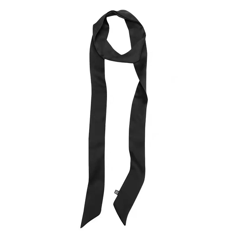 200Cm Scarf Diy 5X Satin Silk Narrow Neckerchief Solid Neck Scarves Long Thin Head Hair Band Bag Ribbon Headbands