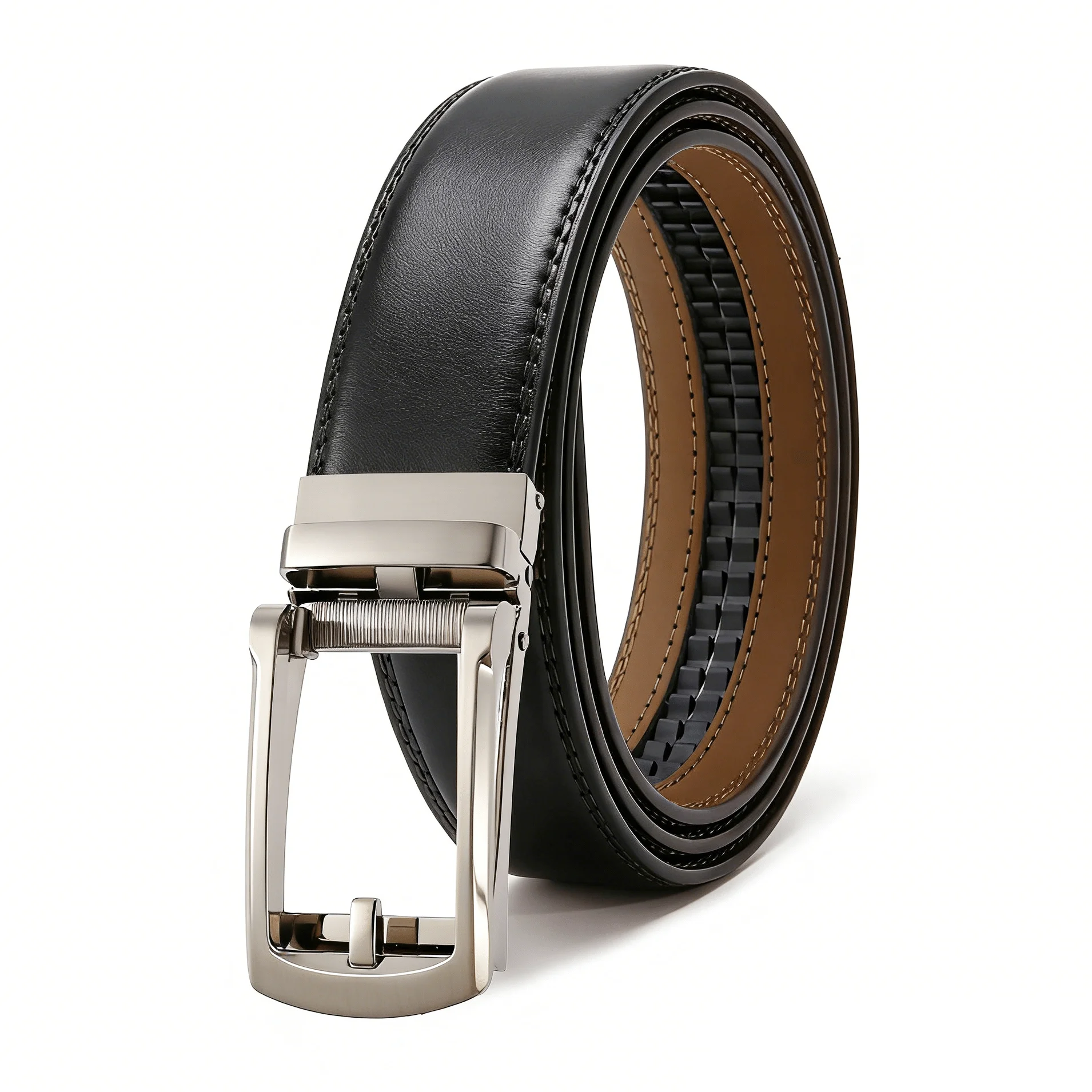 Luxury Male Automatic Waistband Men's Genuine Leather Belt of Metal Automatic Buckle Designer High Quality Cowhide Waist Straps