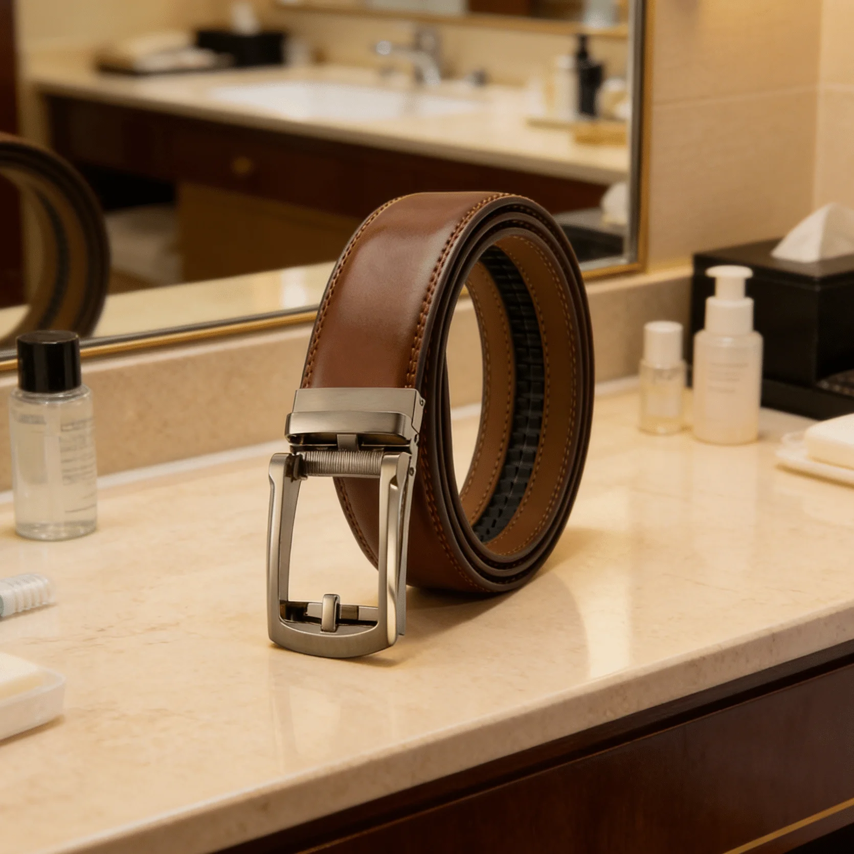 Luxury Male Automatic Waistband Men's Genuine Leather Belt of Metal Automatic Buckle Designer High Quality Cowhide Waist Straps