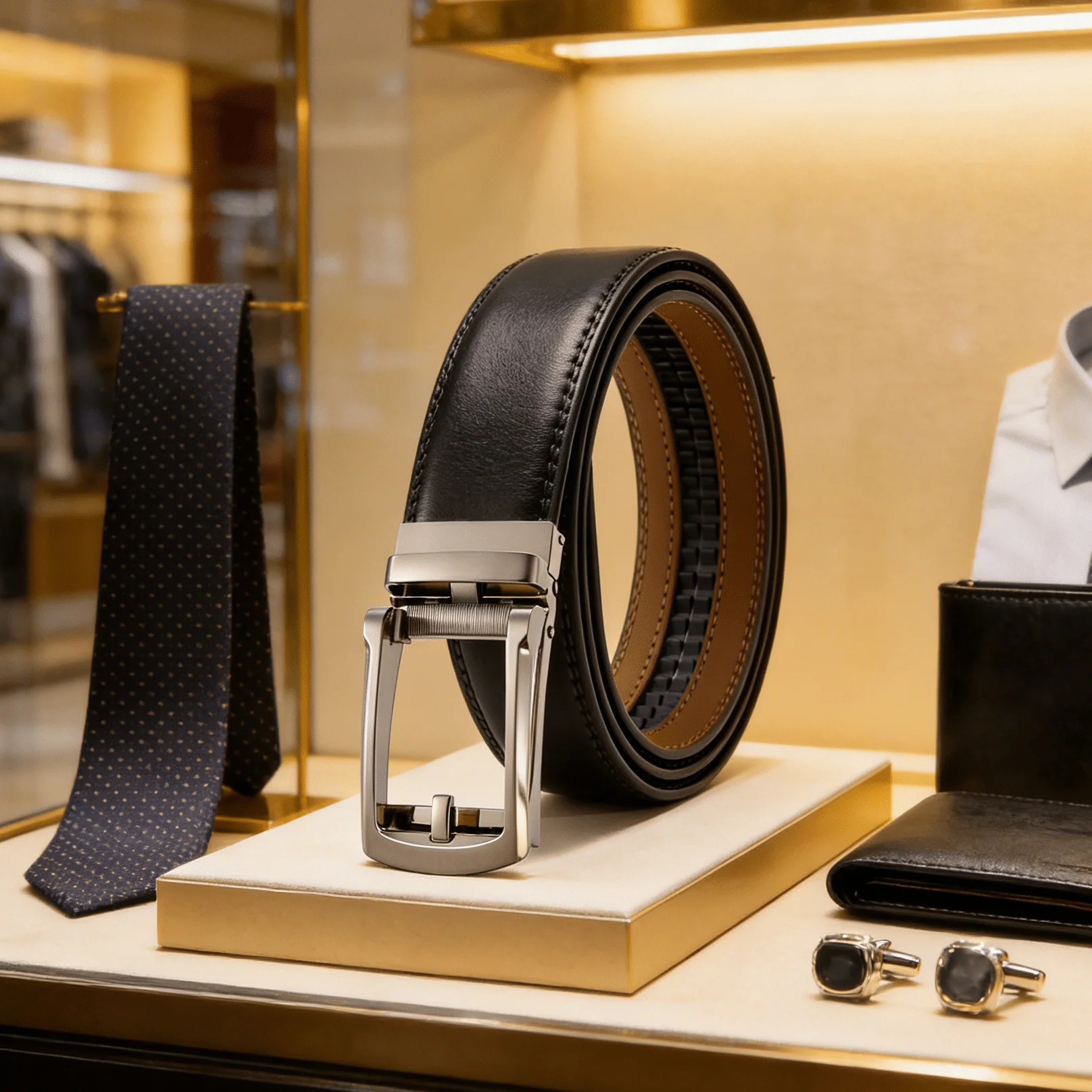 Luxury Male Automatic Waistband Men's Genuine Leather Belt of Metal Automatic Buckle Designer High Quality Cowhide Waist Straps