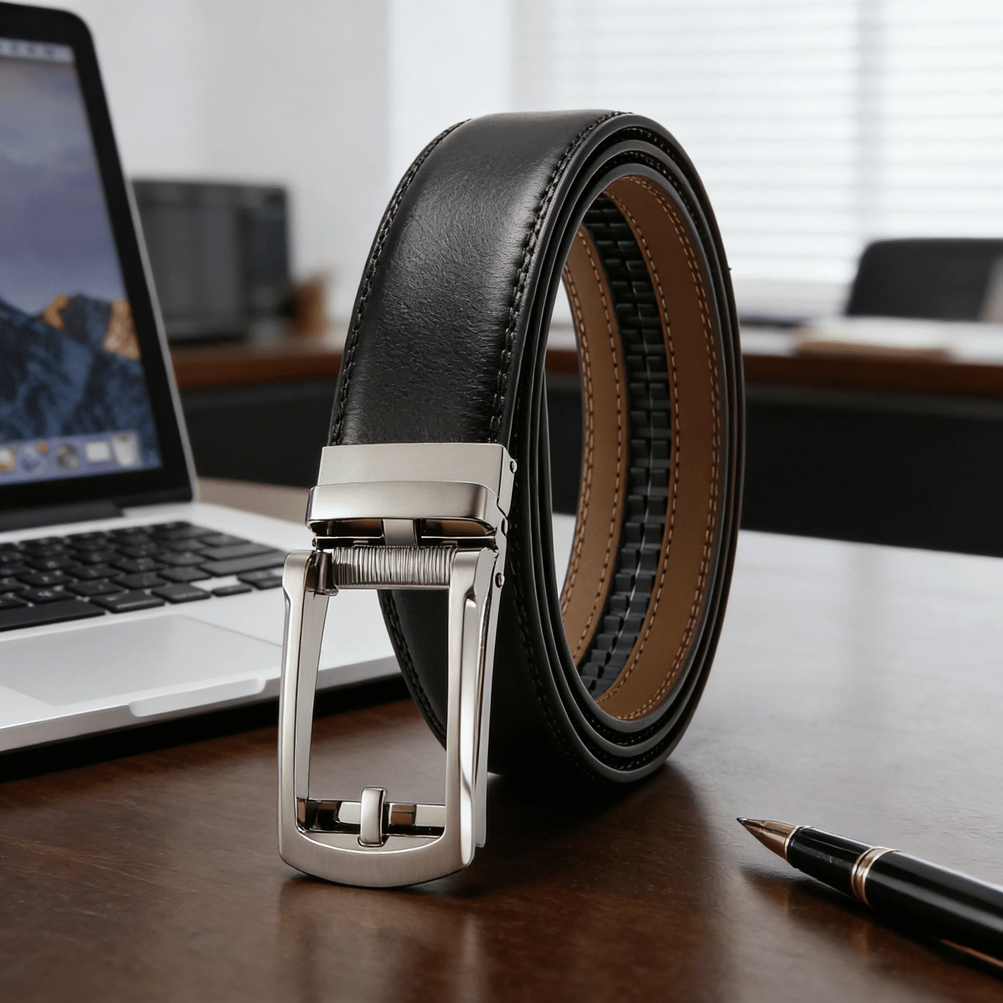 Luxury Male Automatic Waistband Men's Genuine Leather Belt of Metal Automatic Buckle Designer High Quality Cowhide Waist Straps