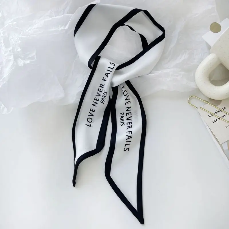 1/3pcs Minimally designed Instagram hair tie, bag, ribbon, Korean English printed scarf, decorative scarf, hair accessory