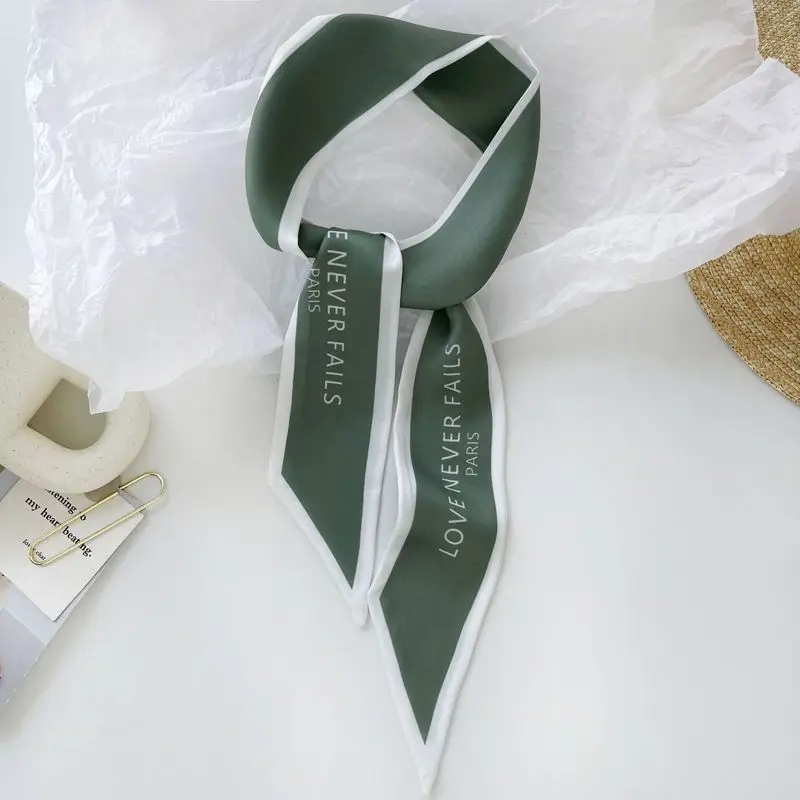 1/3pcs Minimally designed Instagram hair tie, bag, ribbon, Korean English printed scarf, decorative scarf, hair accessory