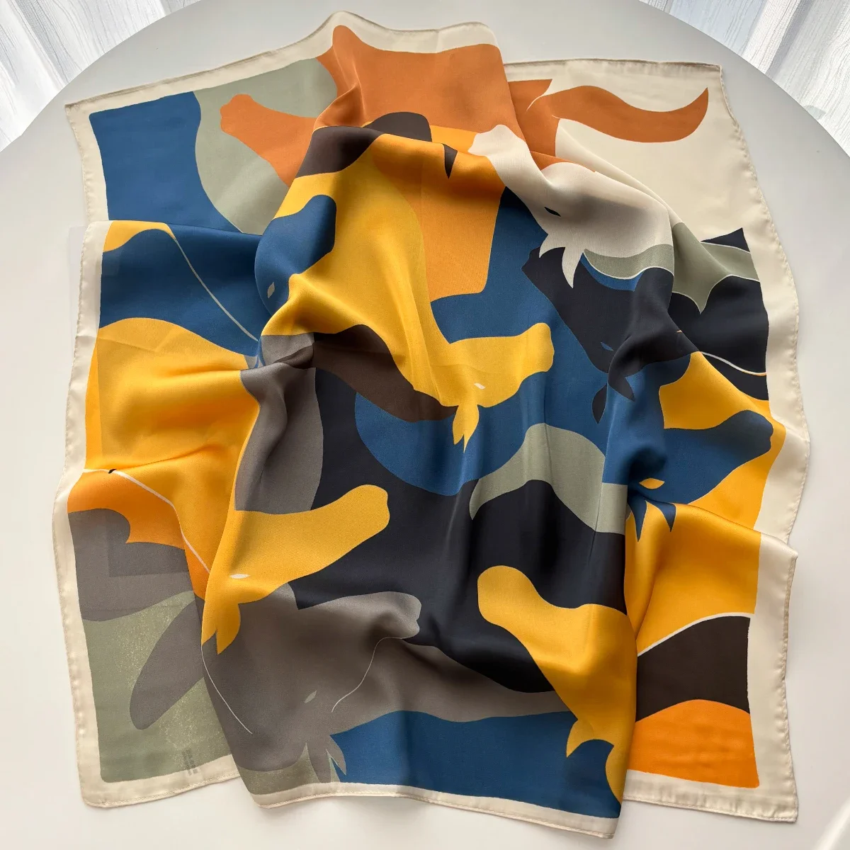 Square Scarf Silk Imitation Floral Print Neckerchief Bandana Lady Shawl Scarves Wrap Head Hair Band Ties 2026 Women