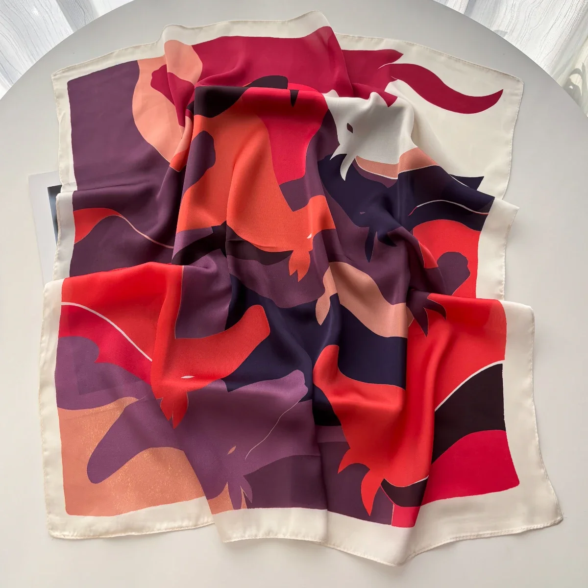 Square Scarf Silk Imitation Floral Print Neckerchief Bandana Lady Shawl Scarves Wrap Head Hair Band Ties 2026 Women