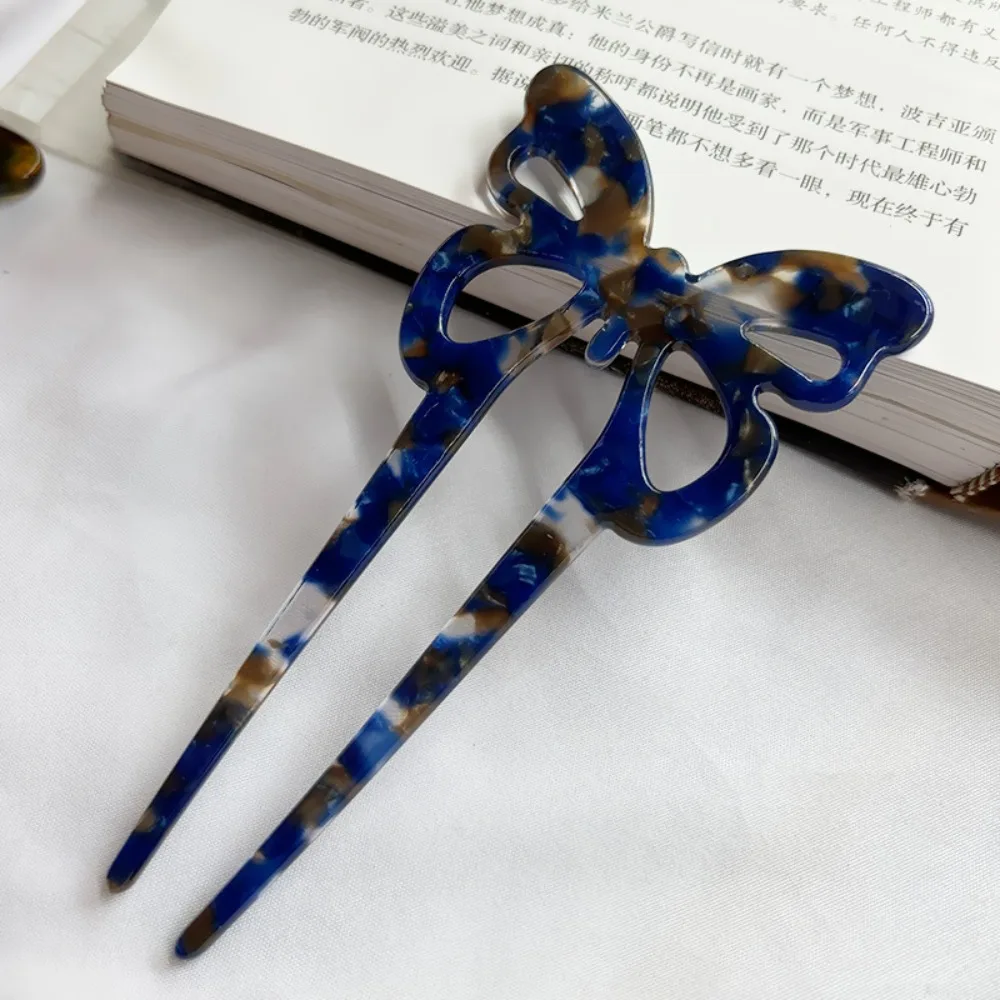 Fashion Acetate Hair Sticks U-Shaped Geometric Hairpins Creative Design Retro Hair Fork
