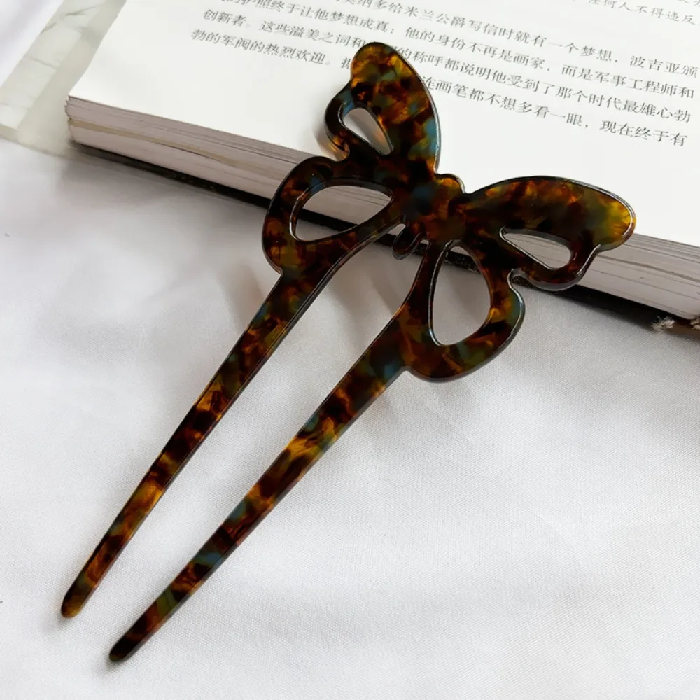 Fashion Acetate Hair Sticks U-Shaped Geometric Hairpins Creative Design Retro Hair Fork