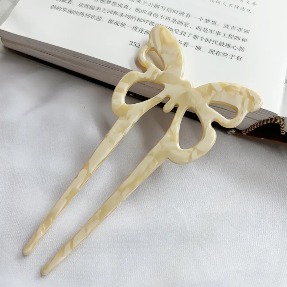Fashion Acetate Hair Sticks U-Shaped Geometric Hairpins Creative Design Retro Hair Fork