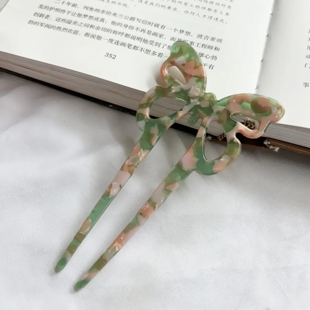 Fashion Acetate Hair Sticks U-Shaped Geometric Hairpins Creative Design Retro Hair Fork