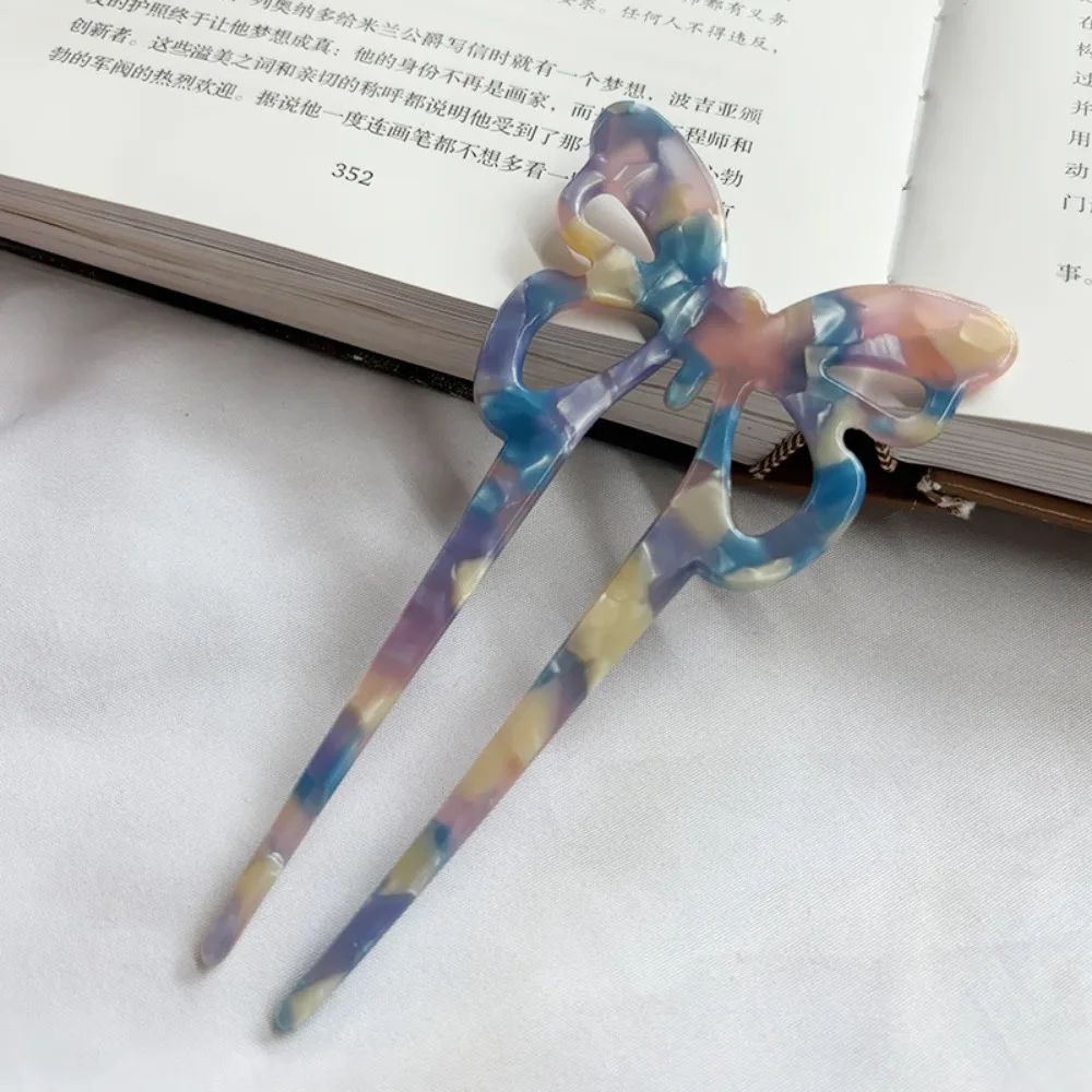 Fashion Acetate Hair Sticks U-Shaped Geometric Hairpins Creative Design Retro Hair Fork