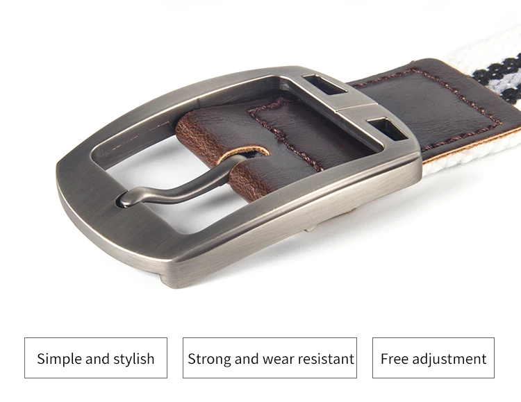 Men's and women's belt needle buckle canvas belt casual cargo belt Korean version of the tide male student youth outdoor belt