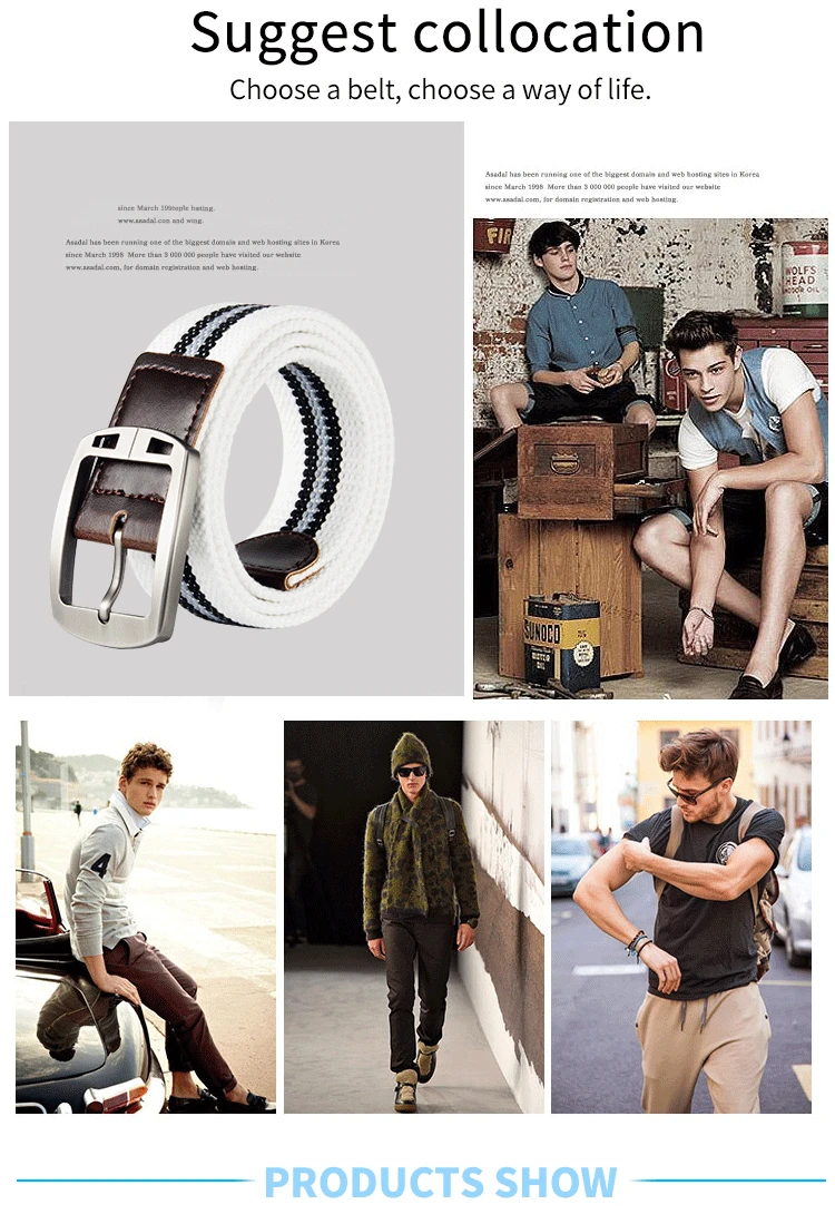 Men's and women's belt needle buckle canvas belt casual cargo belt Korean version of the tide male student youth outdoor belt