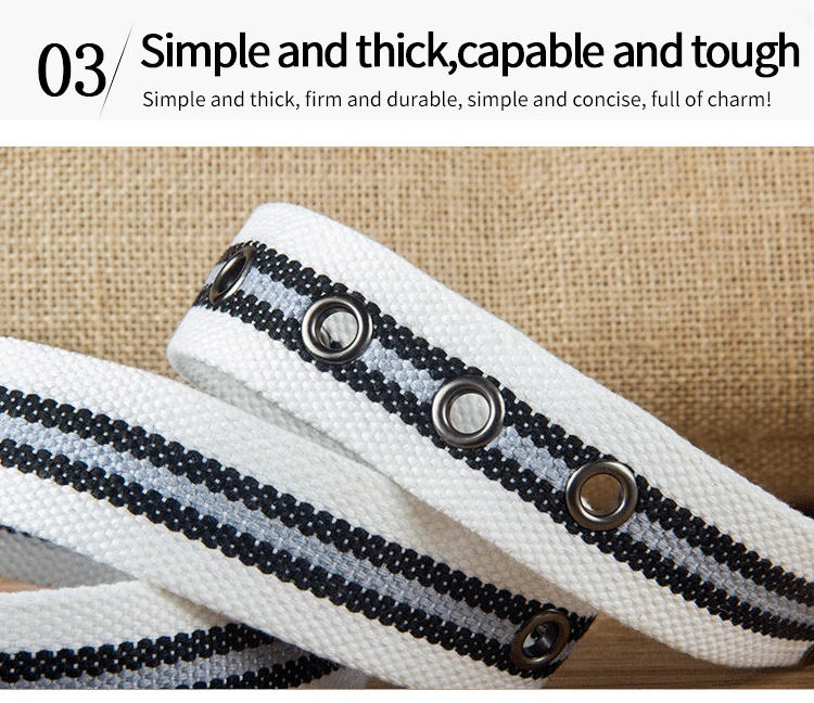 Men's and women's belt needle buckle canvas belt casual cargo belt Korean version of the tide male student youth outdoor belt