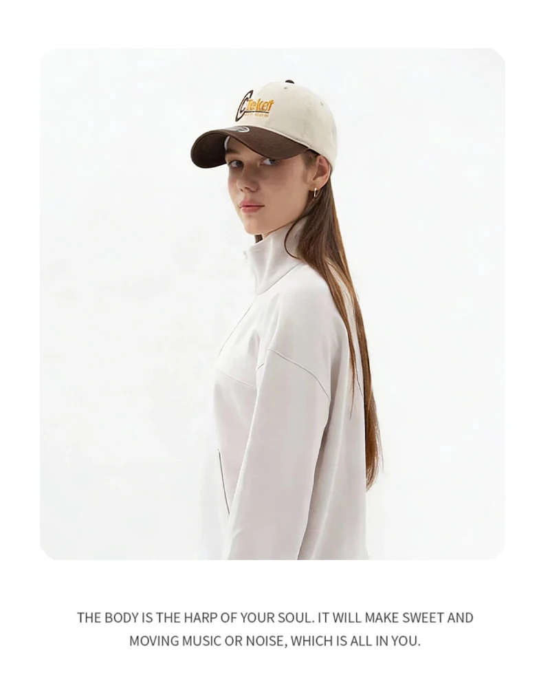 New Men Women Korean Embroidered Letters Dolphin Baseball Hats Sunshade Color Block Versatile Retro Peaked Caps Fashion Street