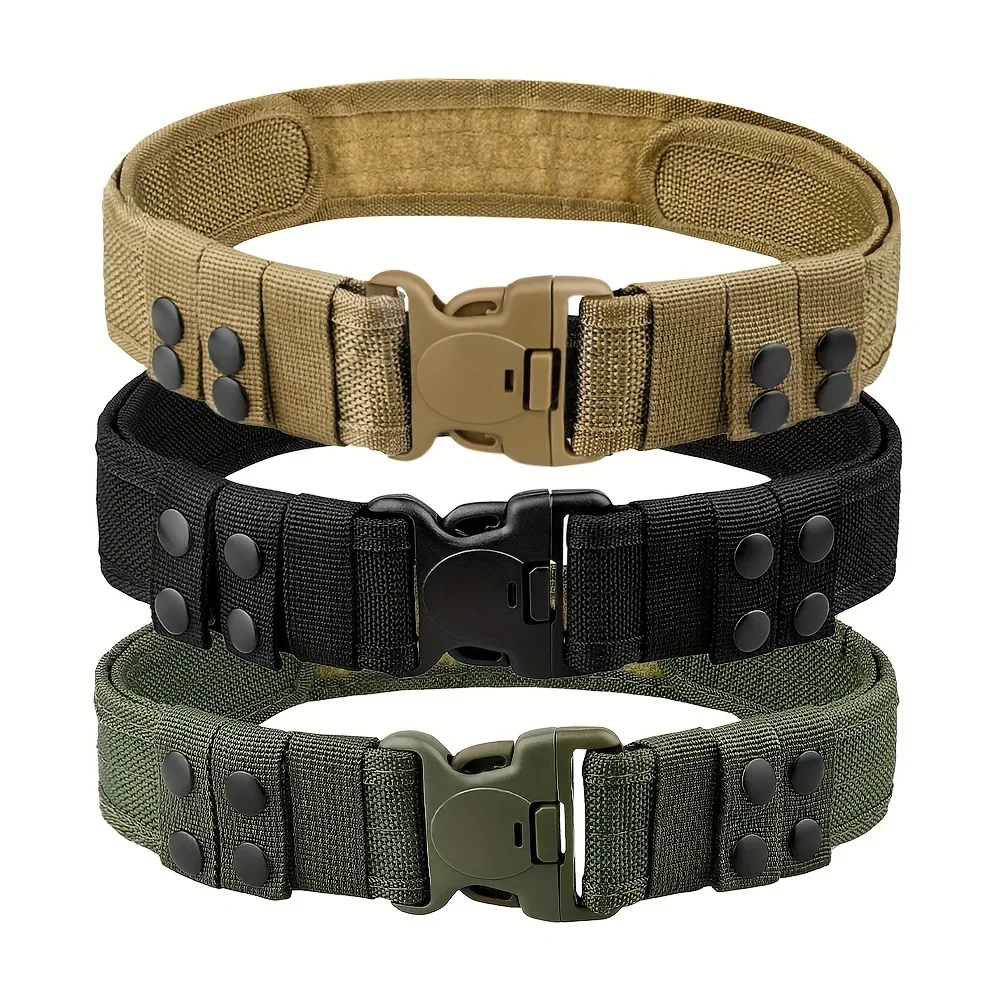 1pc Quick Release Tactical Belt for Men Fashion Style Combat Belt for Outdoor Activities and Fishing