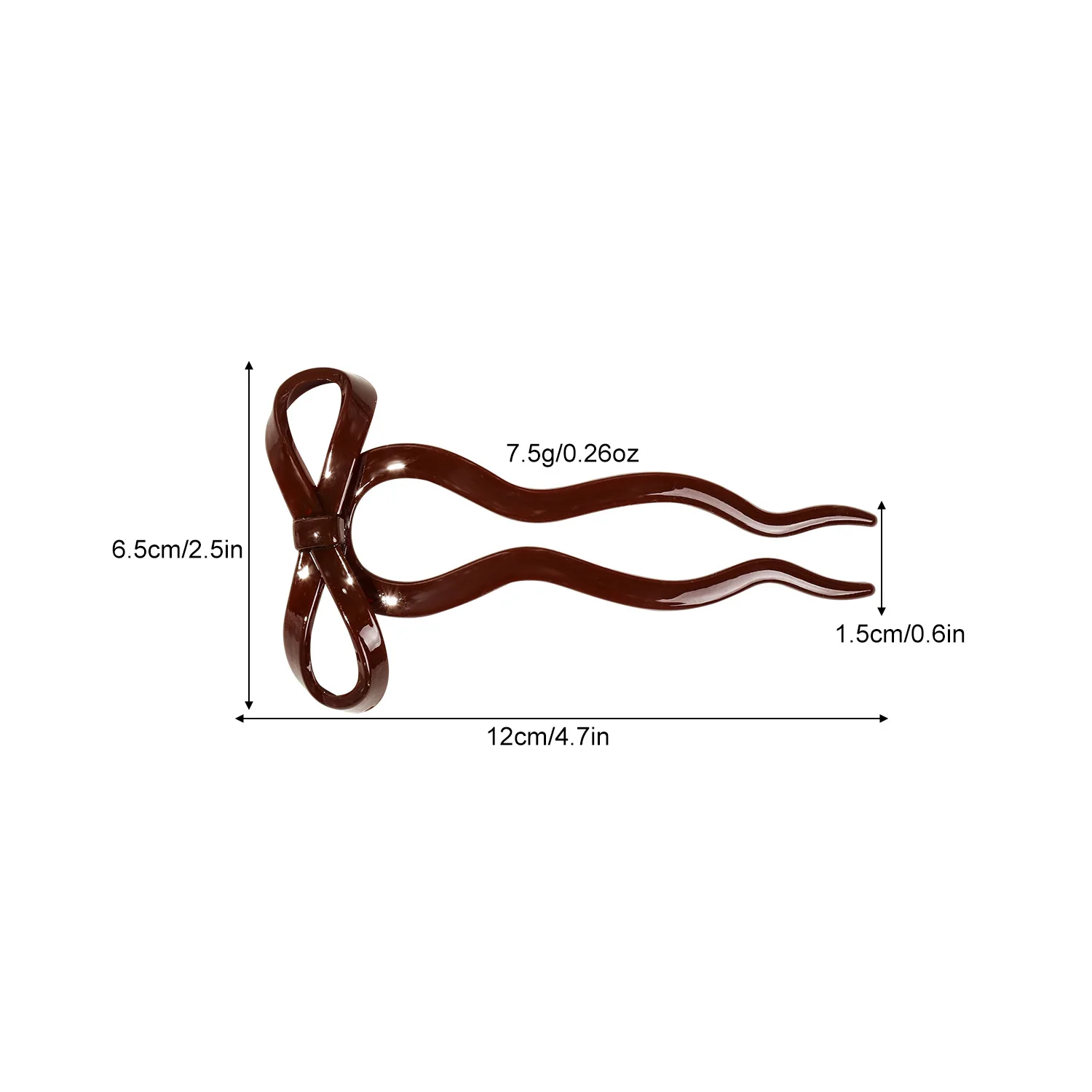 U-Shaped Bow Hair Stick Acrylic Hairpin for Women Fashion Hair Clip Comb Bun Sweet Headwear Hairstyle Girls Hair Accessories