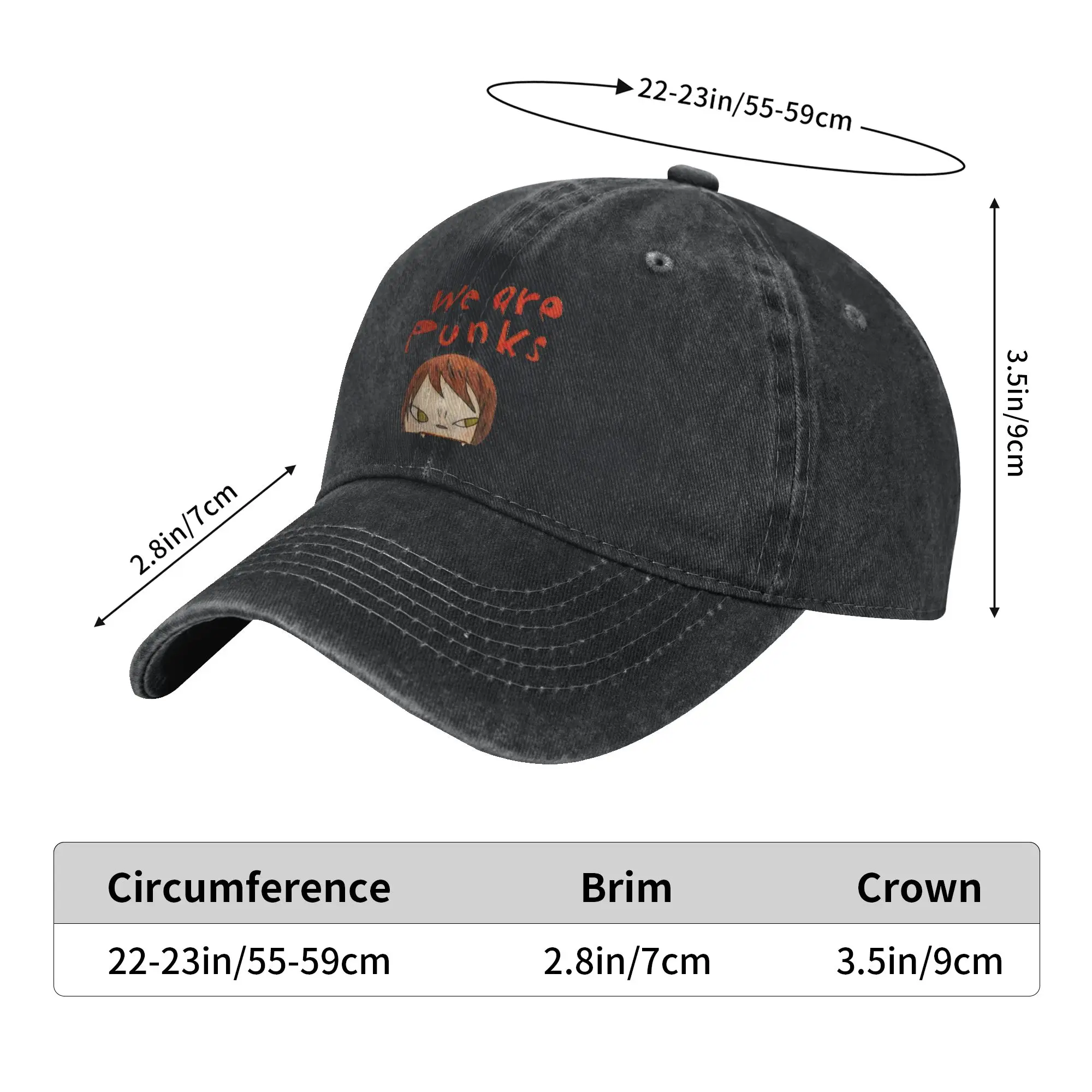 Yoshitomo Nara Baseball Cap Sun Outdoor Sport Sunscreen Washed Trucker Hat Men Adult Stylish Design Baseball Caps
