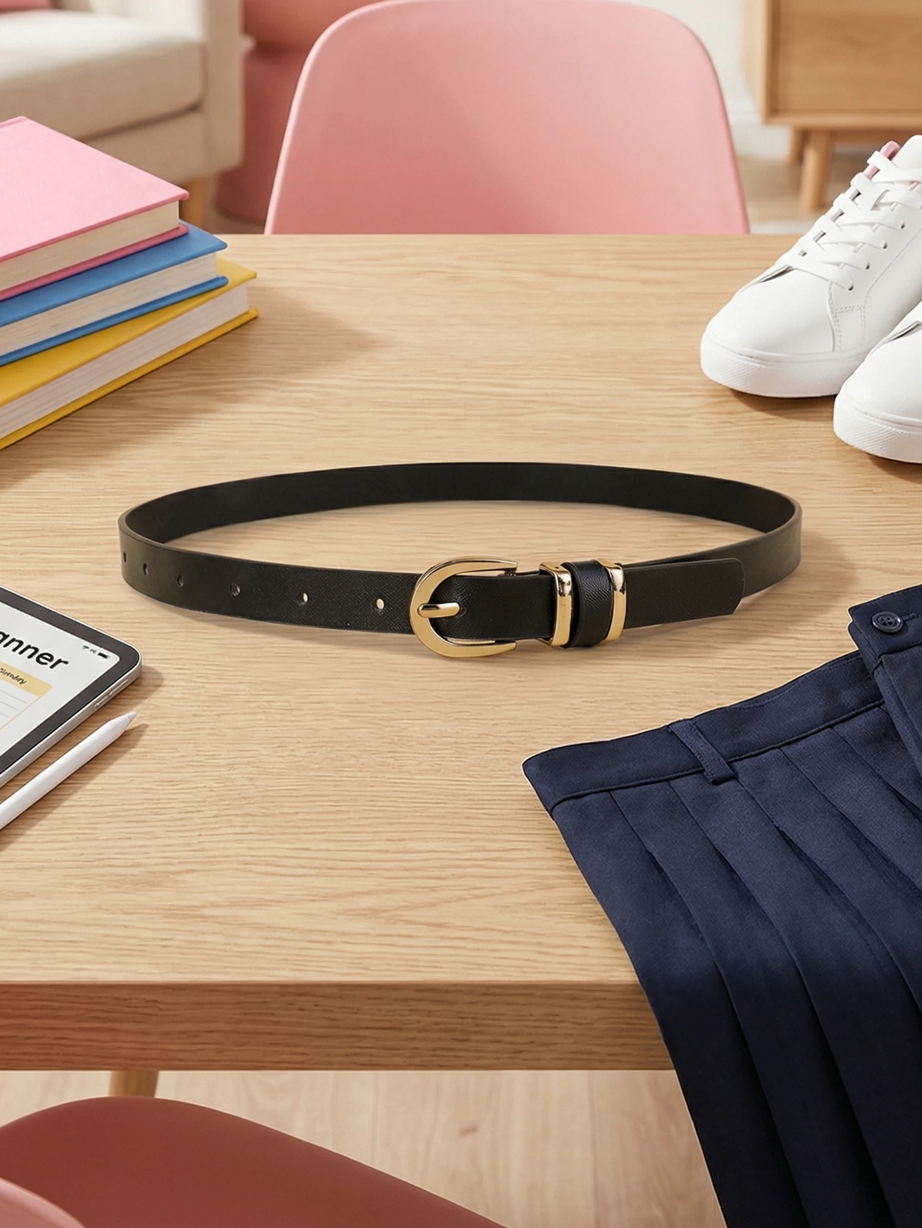 Hot Selling Korean Style Student Fine Jeans dress Belt Pin Buckle PU Belt Decoration