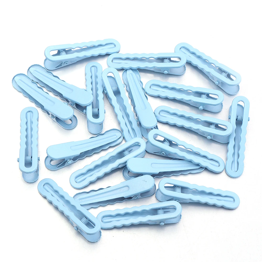 30pcs 5cm Candy Color Hair Clips Metal Hollow Wave Hairpin For Women Girls DIY Bangs Side Clip Makeup Hair Styling Accessories