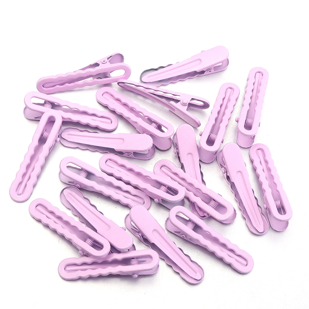 30pcs 5cm Candy Color Hair Clips Metal Hollow Wave Hairpin For Women Girls DIY Bangs Side Clip Makeup Hair Styling Accessories