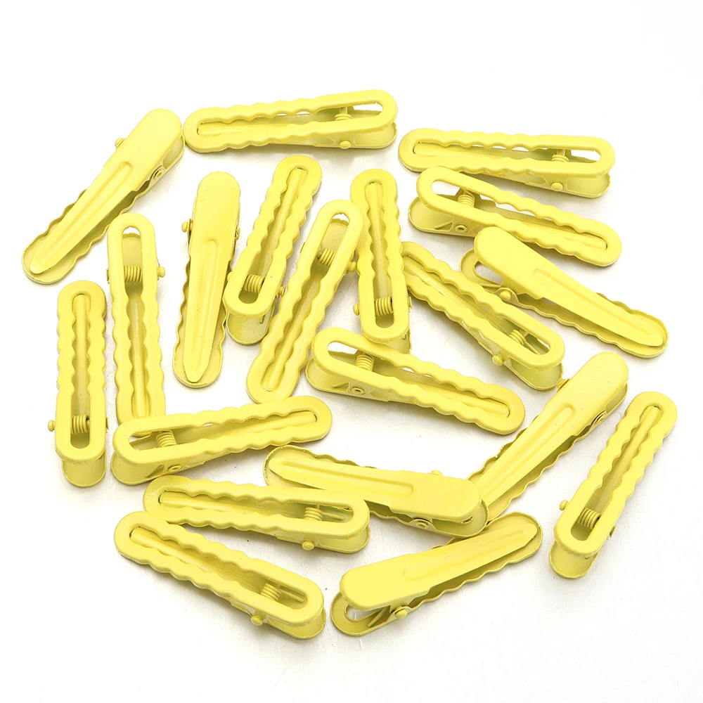 30pcs 5cm Candy Color Hair Clips Metal Hollow Wave Hairpin For Women Girls DIY Bangs Side Clip Makeup Hair Styling Accessories