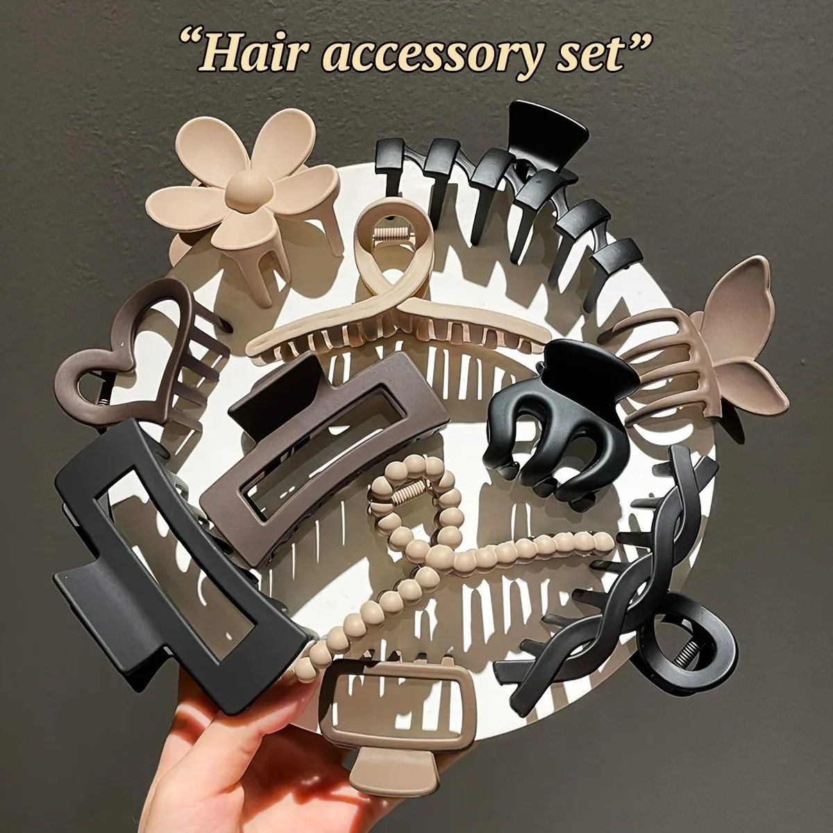 11pcs High-Quality Matte Shark Clip Back Hair Accessories for Elegant Hair Styling and Headwear