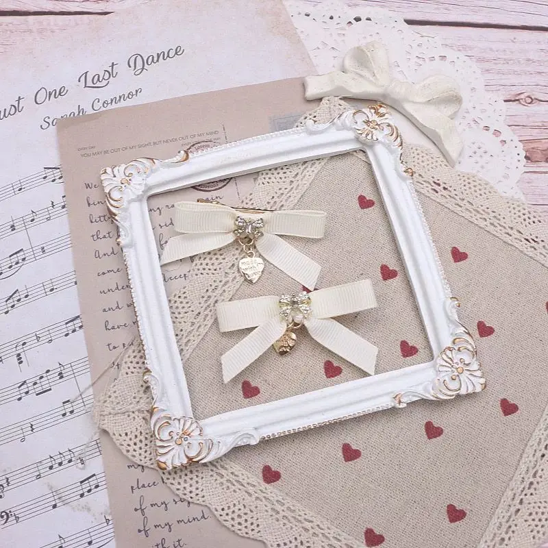 【1pair】Japanese style JK hair bow hairpin Woman accessories hair clips trendy Mini hairpin y2k accessories Lolita heart
