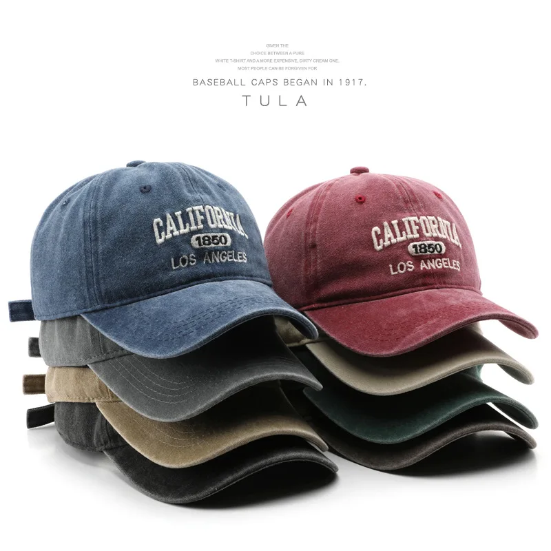 Fashion Casual Baseball Cap for Women Men Cotton Soft Top Hats Unisex Los Angeles Embroidery Snapback Hat Hiking Sunscreen Caps