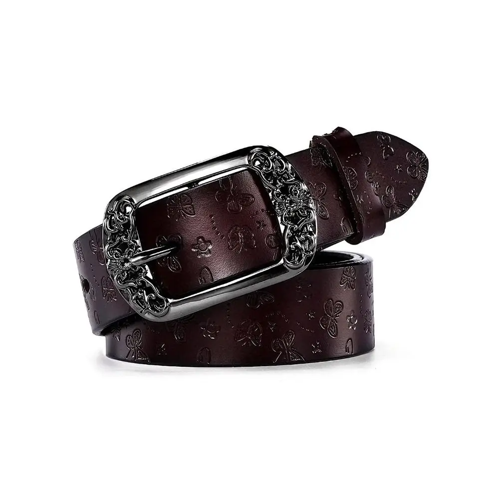Fashion Y2K Alloy Pin Buckle Carved Waist Belt Harajuku Y2K Punk Waistband Chic Vintage Jeans Belts For Women