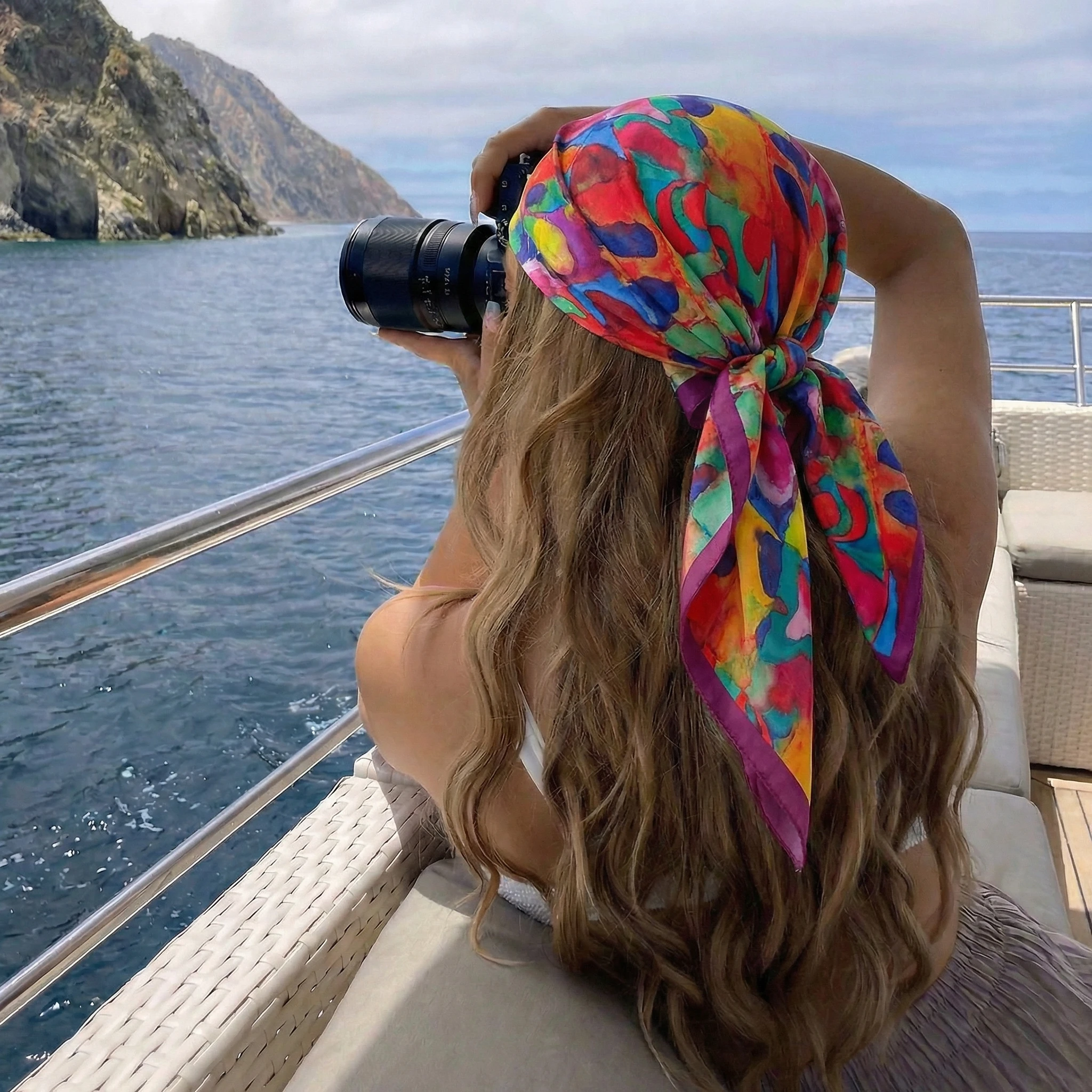 Luxury Printing Silk Square Scarf Women Neck Hair Tie Band Beach Hijab Kerchief Head Headbands Bandana Female Foulard 70cm