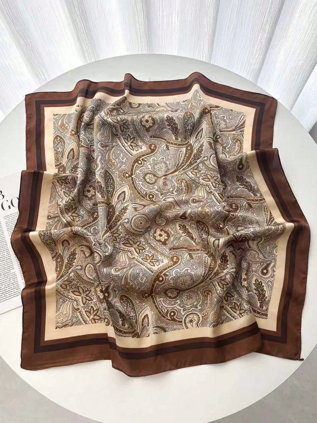 Luxury Spring Silk Scarf Women Brand Square Satin Bandana Paisley Neckerchief Wrap Soft Shawl Hijab Foulard Headband 2026