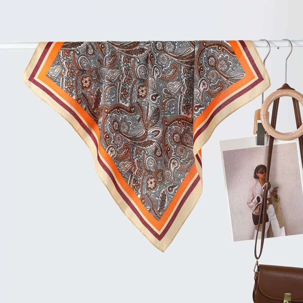 Luxury Spring Silk Scarf Women Brand Square Satin Bandana Paisley Neckerchief Wrap Soft Shawl Hijab Foulard Headband 2026