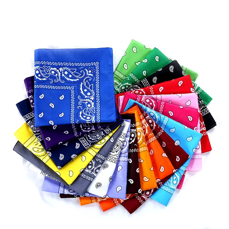 Unisex Men Women Bandana Hairband Cowboy Mens Biker Sports Headwear Wrist Hairwrap Single Sided Head Wrap Scarf Paisley