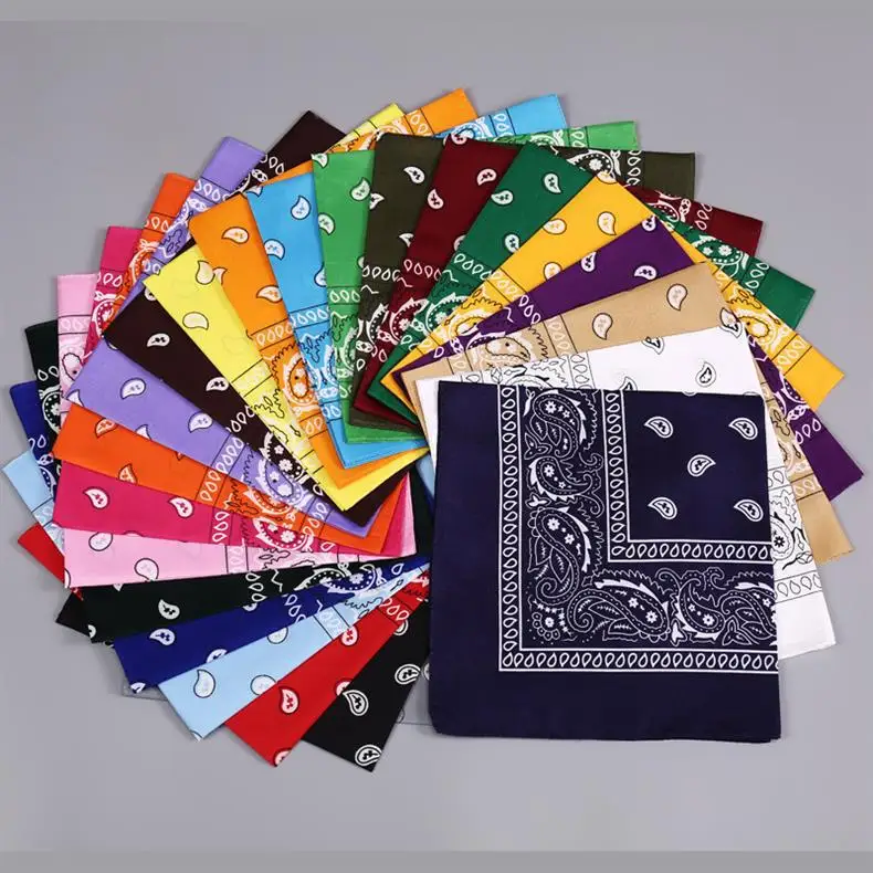 Unisex Men Women Bandana Hairband Cowboy Mens Biker Sports Headwear Wrist Hairwrap Single Sided Head Wrap Scarf Paisley