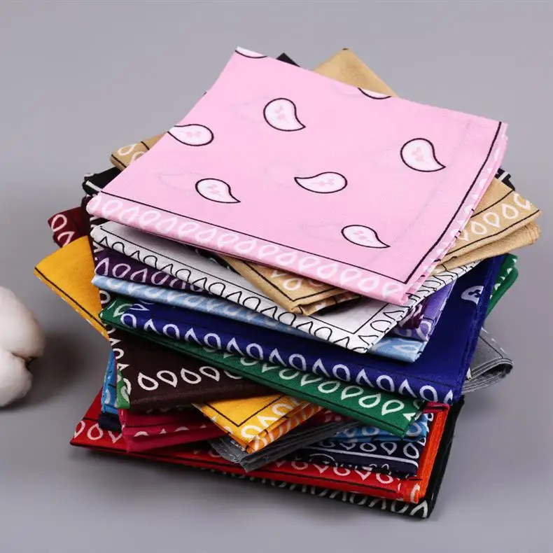 Unisex Men Women Bandana Hairband Cowboy Mens Biker Sports Headwear Wrist Hairwrap Single Sided Head Wrap Scarf Paisley