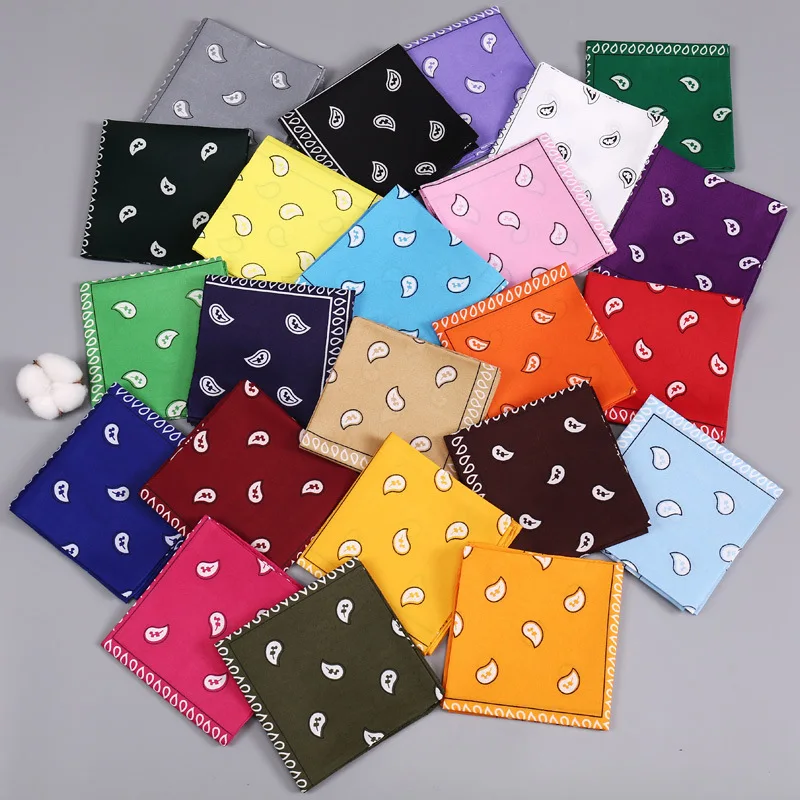 Unisex Men Women Bandana Hairband Cowboy Mens Biker Sports Headwear Wrist Hairwrap Single Sided Head Wrap Scarf Paisley