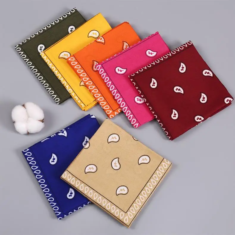Unisex Men Women Bandana Hairband Cowboy Mens Biker Sports Headwear Wrist Hairwrap Single Sided Head Wrap Scarf Paisley