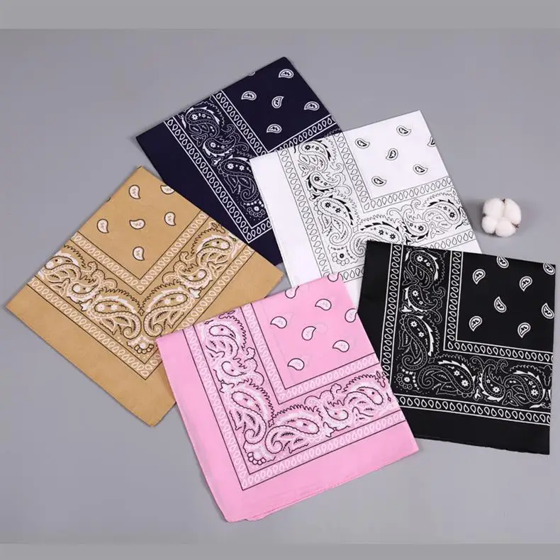 Unisex Men Women Bandana Hairband Cowboy Mens Biker Sports Headwear Wrist Hairwrap Single Sided Head Wrap Scarf Paisley
