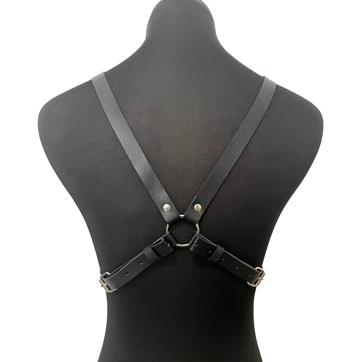 Women PU Leather Body Fashion Chest Harness Gothic Harness for Women Punk Harness Waist Belt Rave Outfit Belt